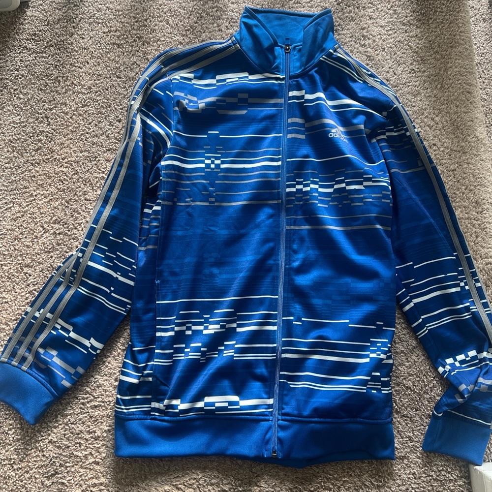 Adidas Striped Blue Track Jacket